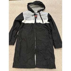 New TYR Alliance Podium Parka Swim Jacket Waterproof Black Size Youth Large